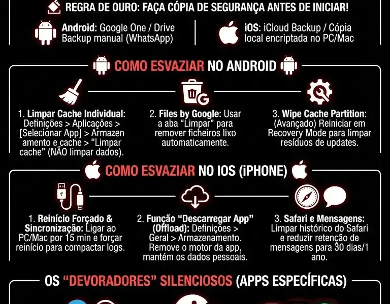 Infografica: Guia Completo sobre a Mem&oacute;ria Outros no Smartphone: Como Esvazi&aacute;-la