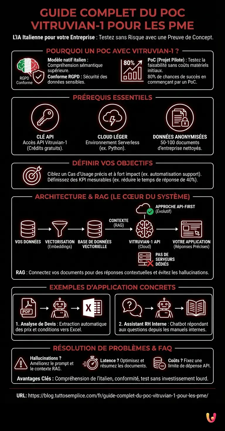 Guide Complet du PoC Vitruvian-1 pour les PME - Infographie r&eacute;sumant