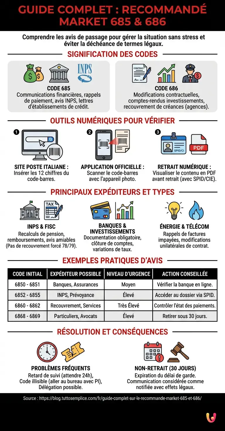 Guide Complet sur le Recommand&eacute; Market 685 et 686 - Infographie r&eacute;sumant