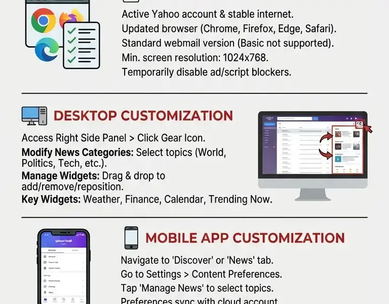 Infografica: Guide on How to Customize Yahoo News in Mail