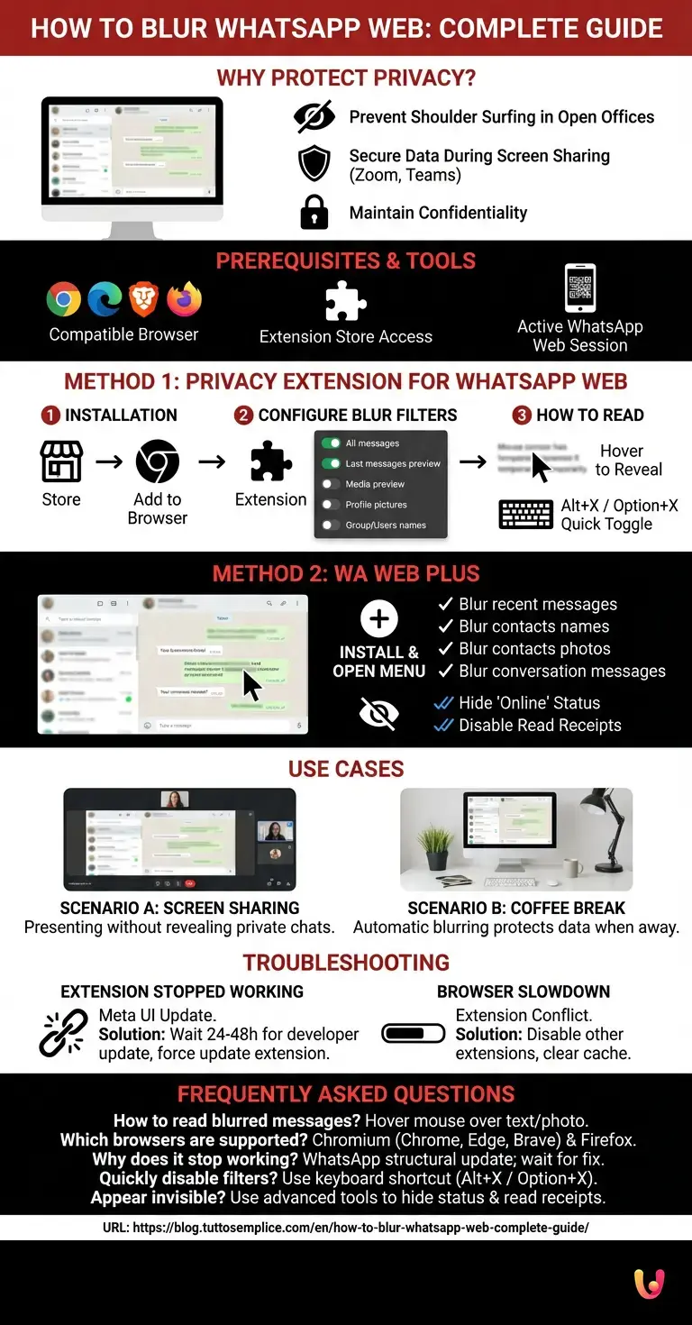 How to Blur WhatsApp Web: Complete Guide - Summary Infographic