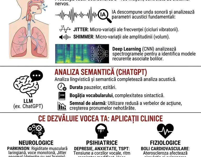 Infografica: IA decodifică acest semnal medical invizibil ascuns &icirc;n vocea ta