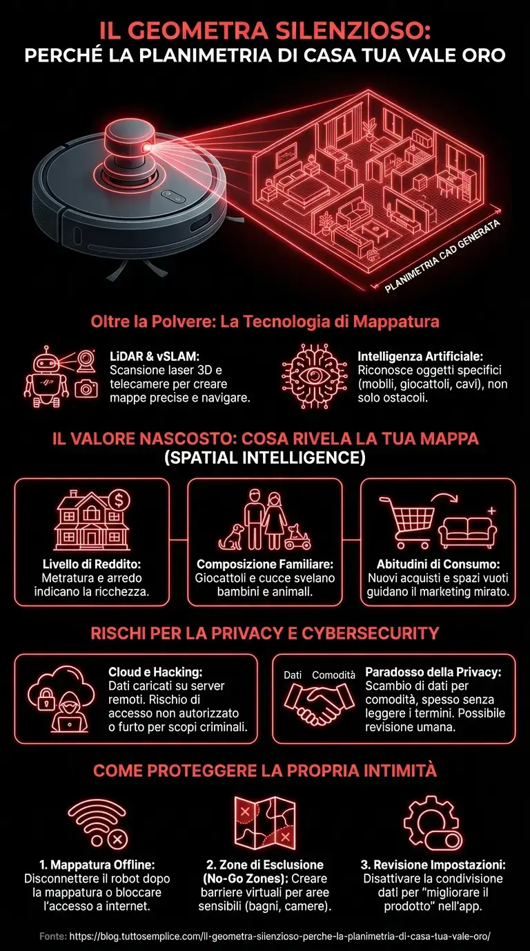 Il geometra silenzioso: perché la planimetria di casa tua vale oro - Infografica riassuntiva