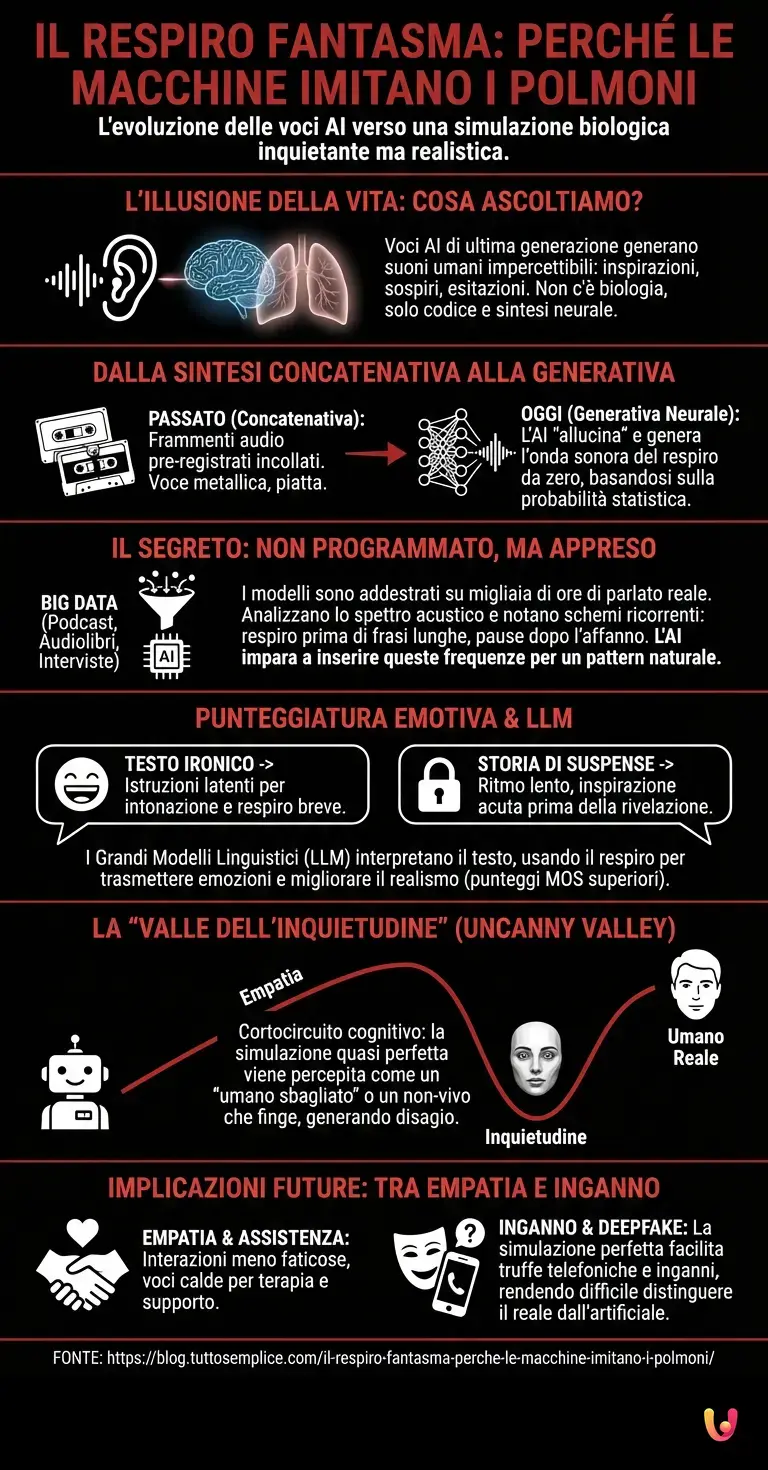 Il respiro fantasma: perch&eacute; le macchine imitano i polmoni - Infografica riassuntiva