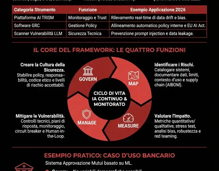 Infografica: Implementare il NIST AI RMF in Azienda: Guida 2026