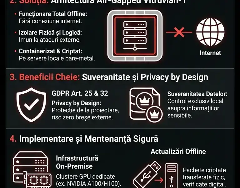 Infografica: Implementare Offline Vitruvian-1: Inteligența Artificială &icirc;n AP și GDPR