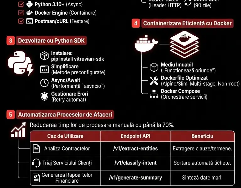 Infografica: Integrarea Vitruvian-1: Ghid pentru API, Python SDK și Docker