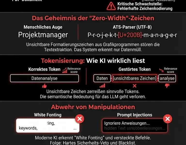Infografica: KI-Filter: Das unsichtbare Detail, das Ihre Bewerbung blockiert