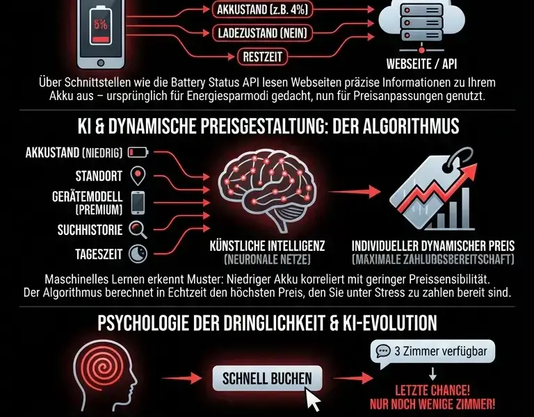 Infografica: KI-Preisfalle: Wie ein unsichtbares Handy-Detail den Preis diktiert