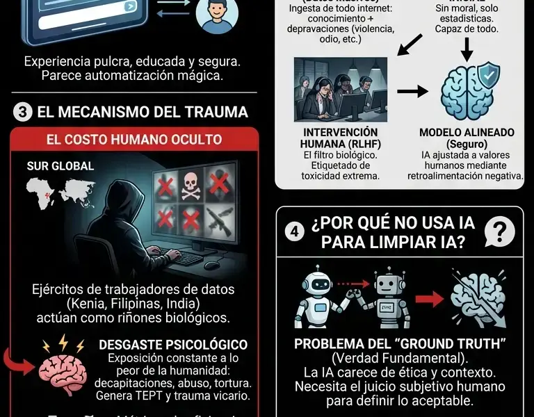 Infografica: La ilusi&oacute;n de la m&aacute;quina inmaculada: la verdad oculta del RLHF