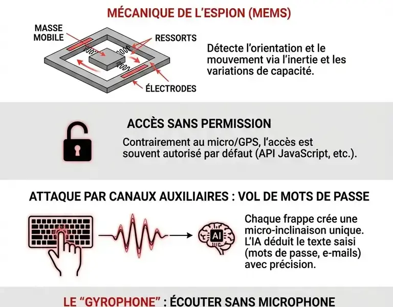 Infografica: La menace invisible : ce composant vous espionne sans cam&eacute;ra