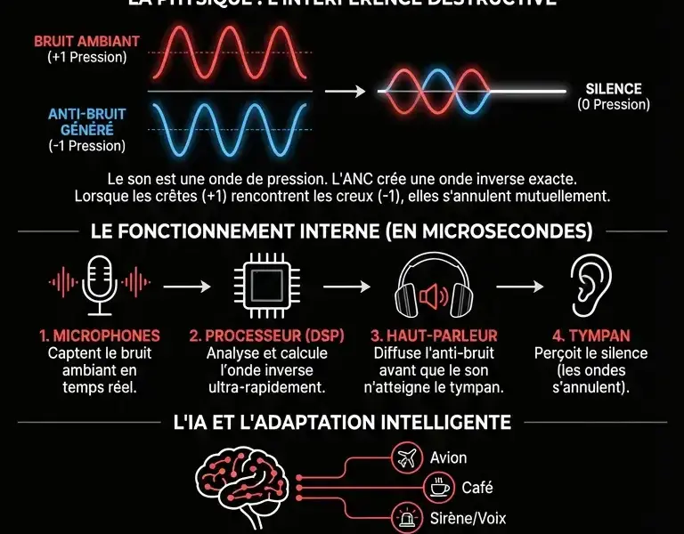 Infografica: Le paradoxe du silence : pourquoi vos &eacute;couteurs font du bruit