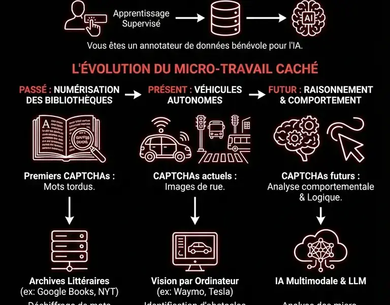 Infografica: Le travail invisible que vous effectuez en prouvant votre humanit&eacute;