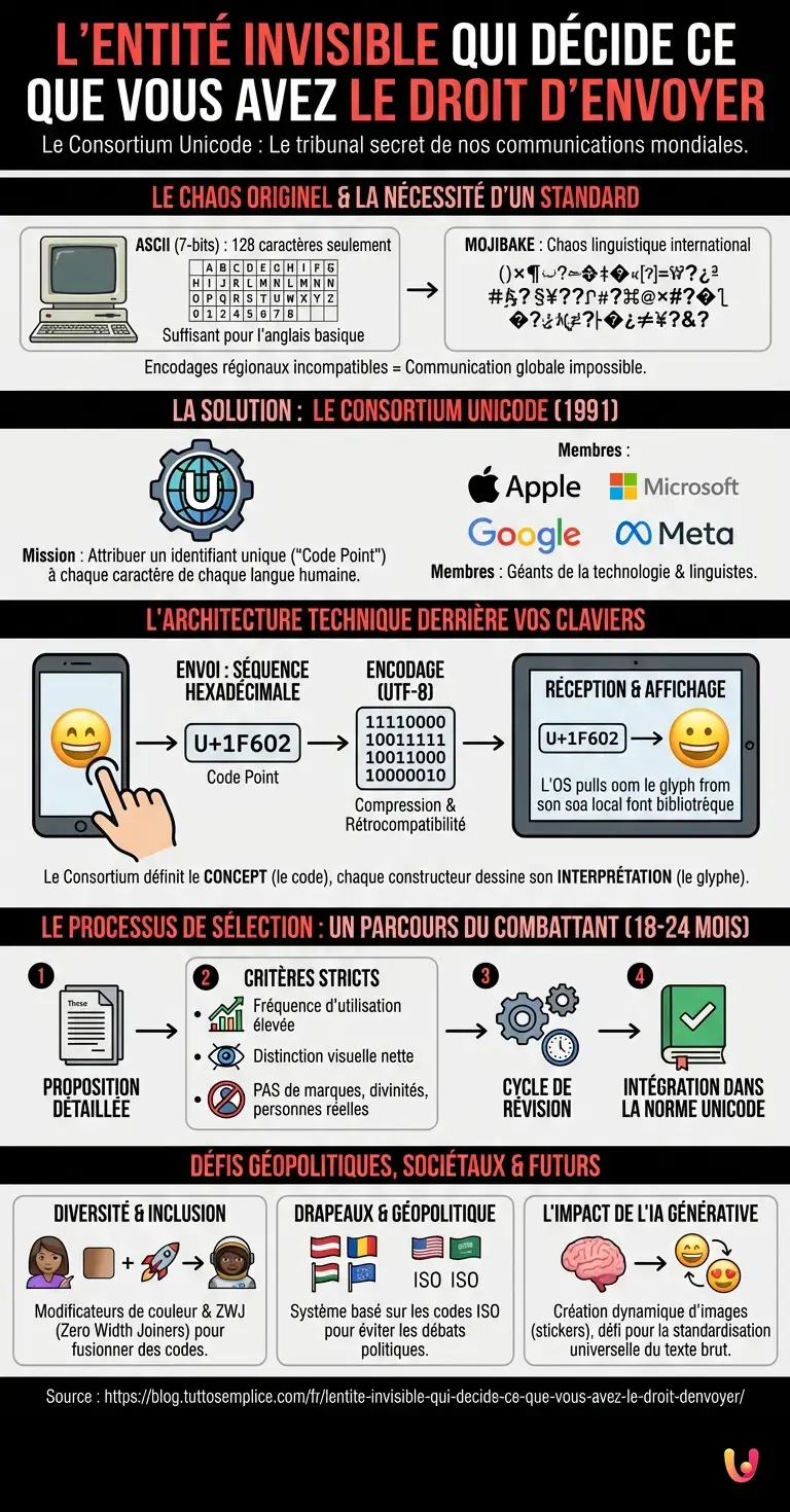 L'entit&eacute; invisible qui d&eacute;cide ce que vous avez le droit d'envoyer - Infographie r&eacute;sumant