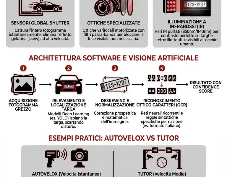 Infografica: Lettura Automatica Targhe: Guida ai Sistemi ANPR