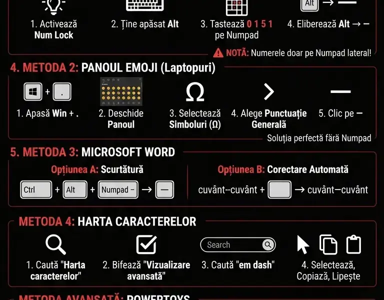 Infografica: Linie Lungă Windows: Ghid Complet (10 și 11)