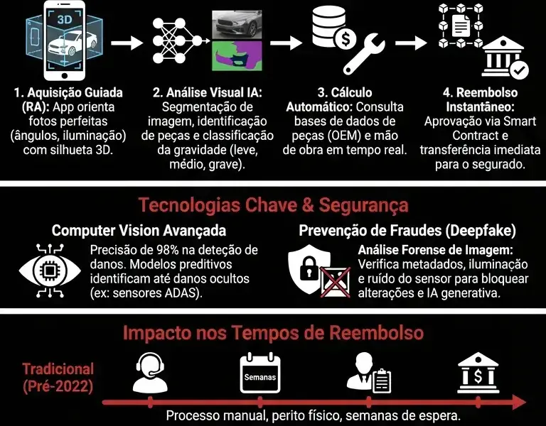 Infografica: Liquida&ccedil;&atilde;o de Sinistros com Intelig&ecirc;ncia Artificial: Guia 2026
