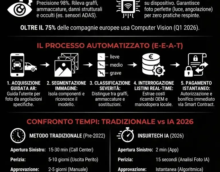Infografica: Liquidazione Sinistri Intelligenza Artificiale: Guida 2026