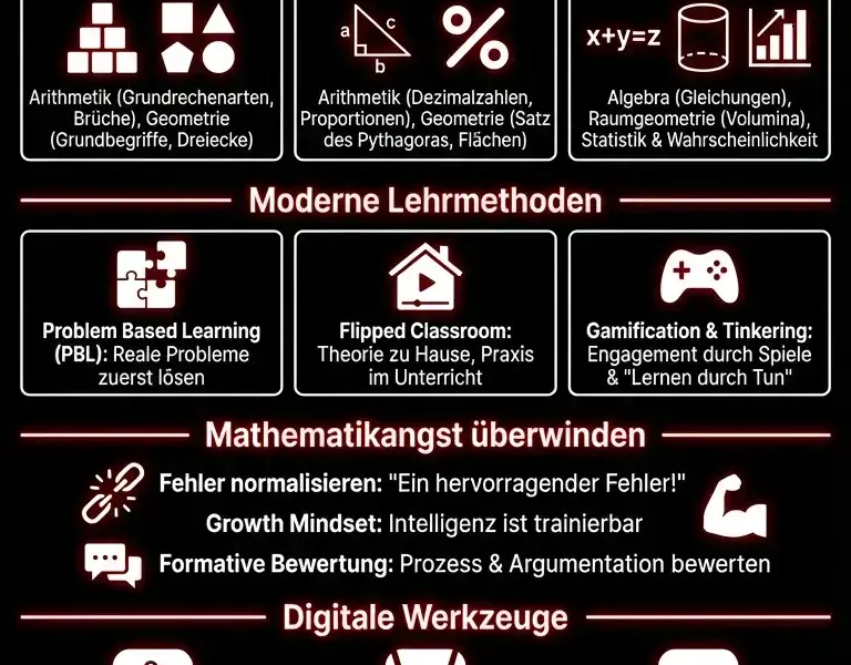 Infografica: Mathematik unterrichten in der Mittelschule: Der komplette Leitfaden