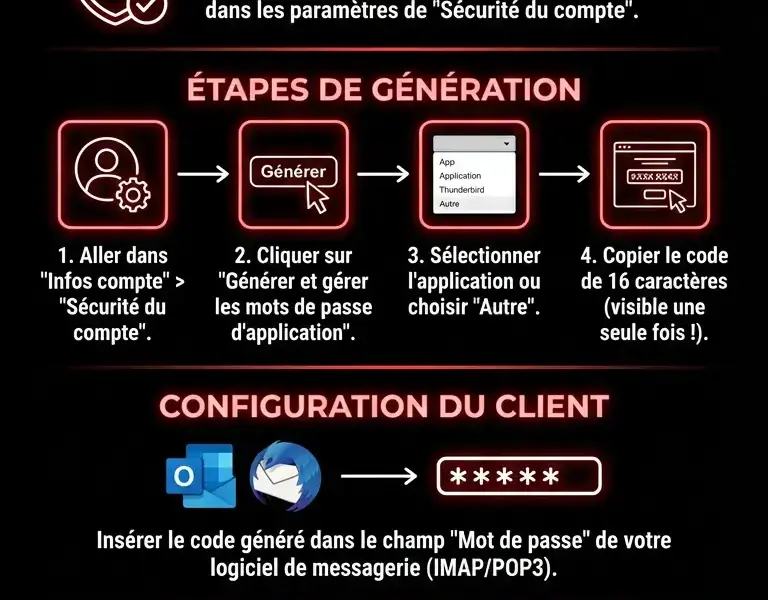 Infografica: Mot de passe d'application Yahoo : Guide complet de g&eacute;n&eacute;ration