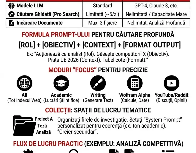 Infografica: Motorul de Căutare Perplexity: Ghid pentru Căutarea Profundă