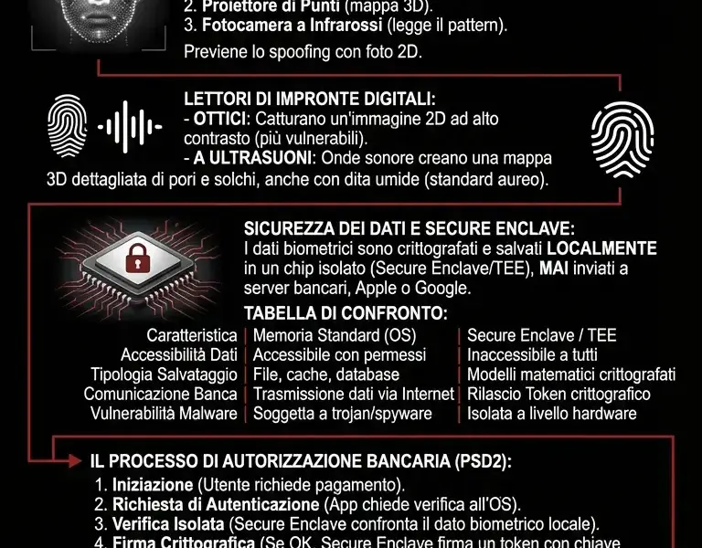 Infografica: Pagamenti Biometrici: Sicurezza e Funzionamento