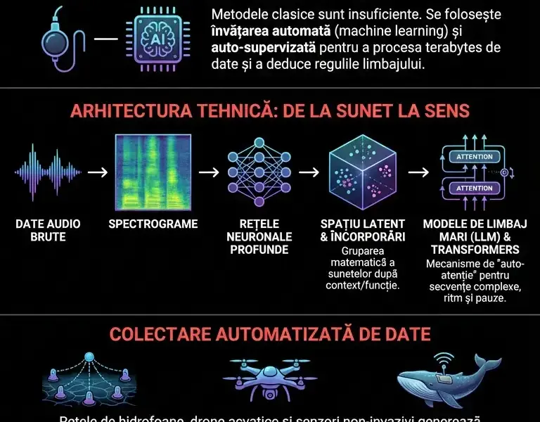 Infografica: Piatra Rosetta a oceanelor: AI-ul decodează un limbaj neuman
