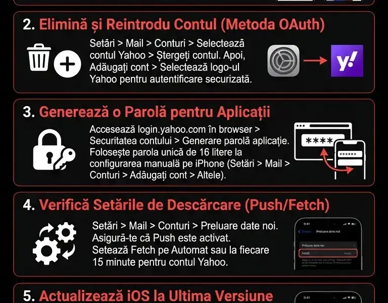 Infografica: Probleme Yahoo Mail iPhone? 5 Soluții Ușoare și Definitive