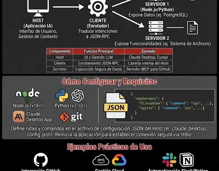 Infografica: Protocolo MCP de Anthropic: Gu&iacute;a Definitiva