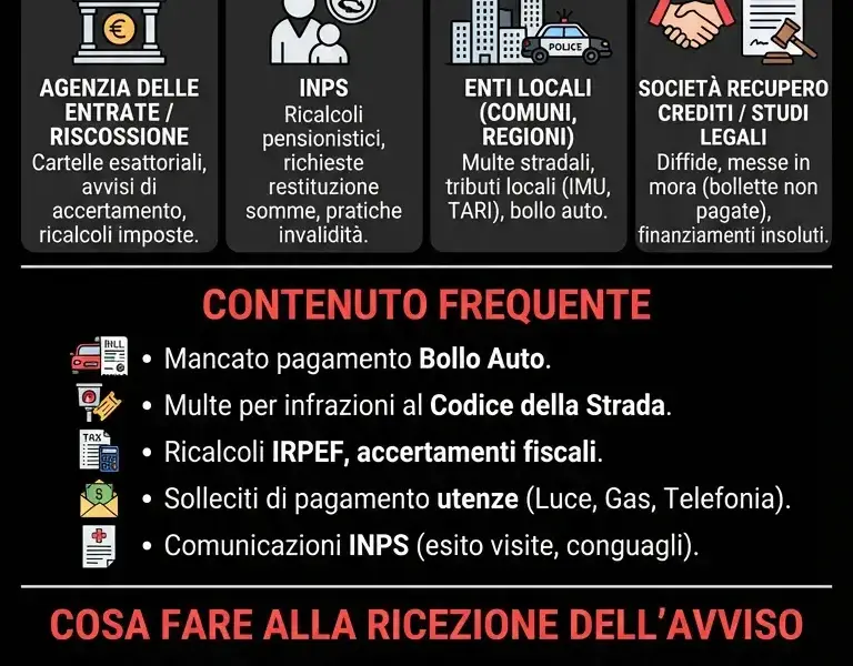 Infografica: Raccomandata 6200 e 62000: Mittente e Significato
