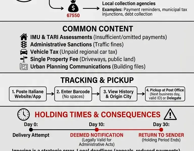 Infografica: Registered Mail Code 675: Guide to Senders