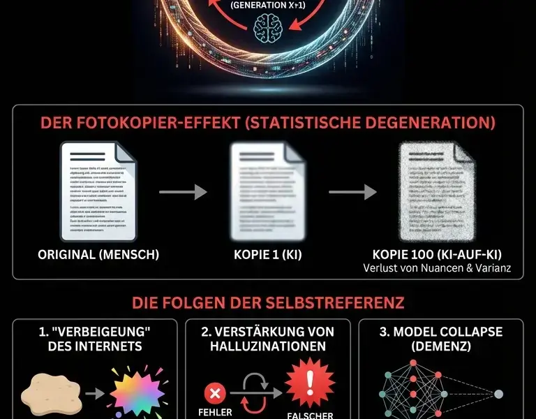 Infografica: Rekursive Verunreinigung: Warum das Internet zur endlosen Kopie wird