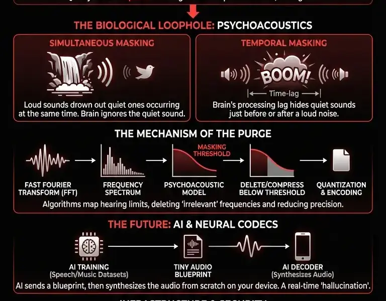 Infografica: The biological loophole letting apps delete 90% of audio data