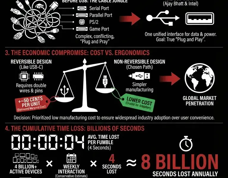 Infografica: The Engineering Choice That Stole Billions of Seconds