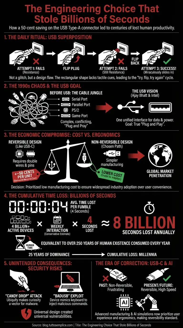 The Engineering Choice That Stole Billions of Seconds - Summary Infographic