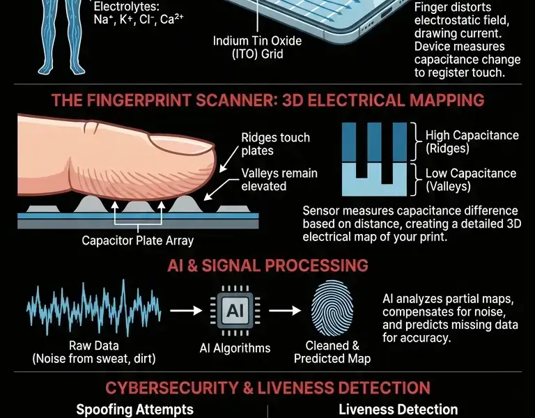 Infografica: The Human Battery: How Your Skin Unlocks The Screen