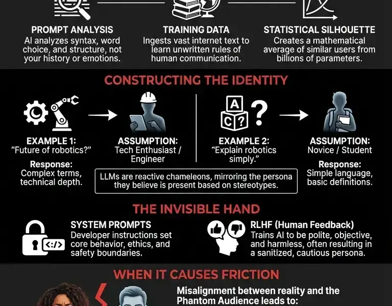 Infografica: The Phantom Audience: How AI Constructs Your Secret Identity