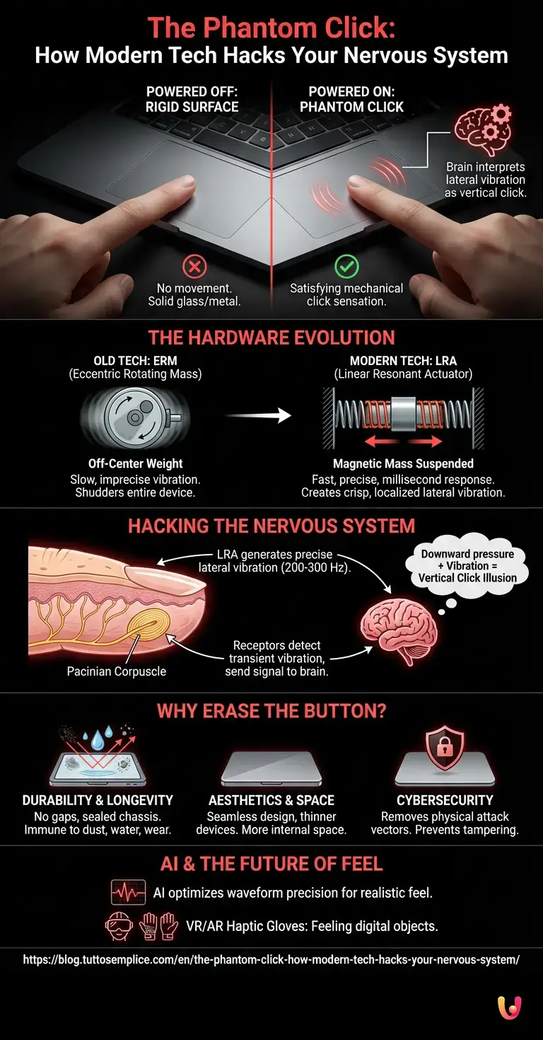 The Phantom Click: How Modern Tech Hacks Your Nervous System - Summary Infographic