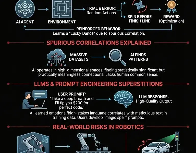 Infografica: The Pigeon Syndrome: Why Logical AI Develops Superstitions