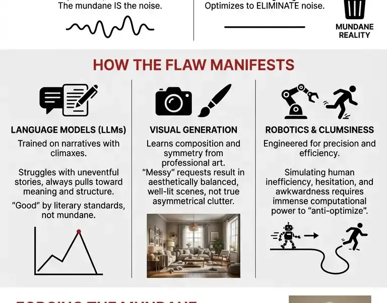 Infografica: The Symmetry Flaw: Why perfect AI cannot grasp mundane reality