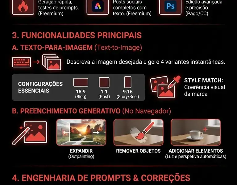 Infografica: Tutorial Adobe Firefly: Ativos Gr&aacute;ficos para N&atilde;o Designers