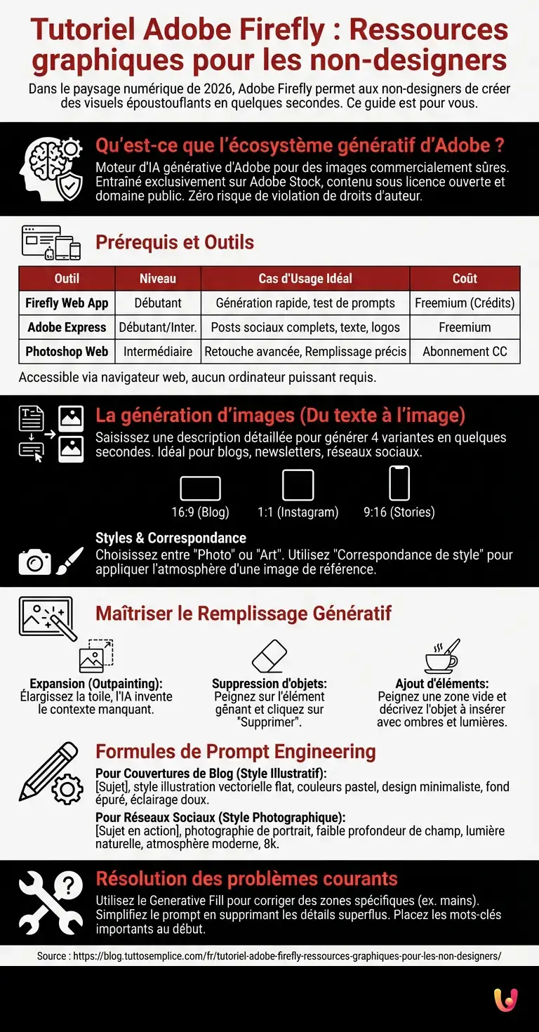 Tutoriel Adobe Firefly : Ressources graphiques pour les non-designers - Infographie r&eacute;sumant