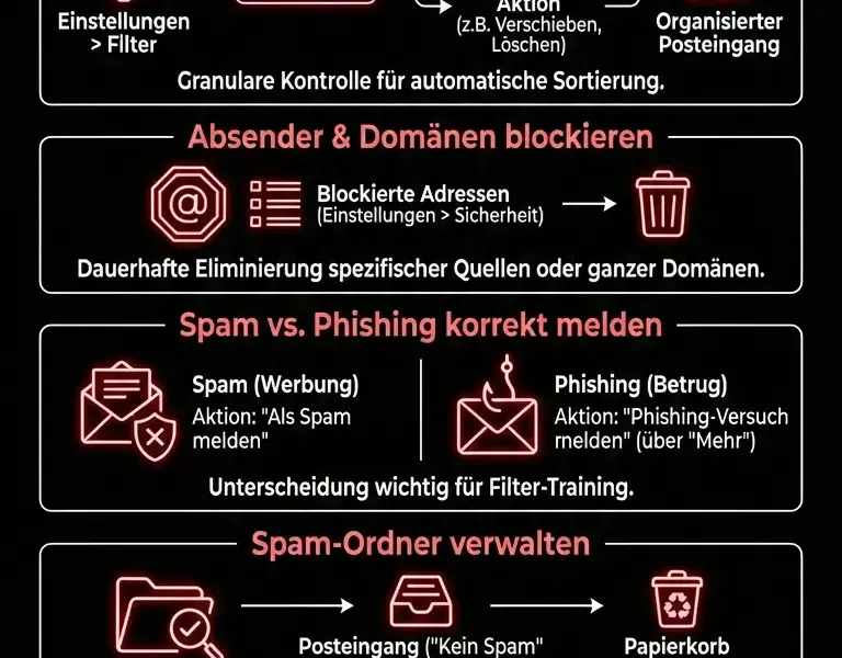 Infografica: Umfassender Leitfaden zum Yahoo-Spamfilter: Verwaltung und Konfiguration