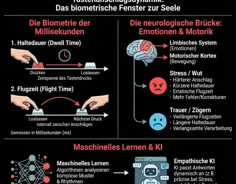 Infografica: Verr&auml;terische Millisekunden: Wie Tippen deine Psyche offenbart