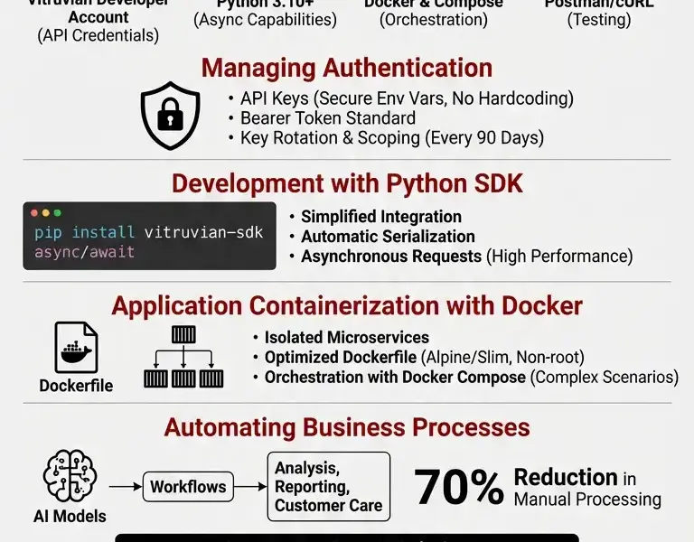 Infografica: Vitruvian-1 Integration: Guide to APIs, Python SDK, and Docker