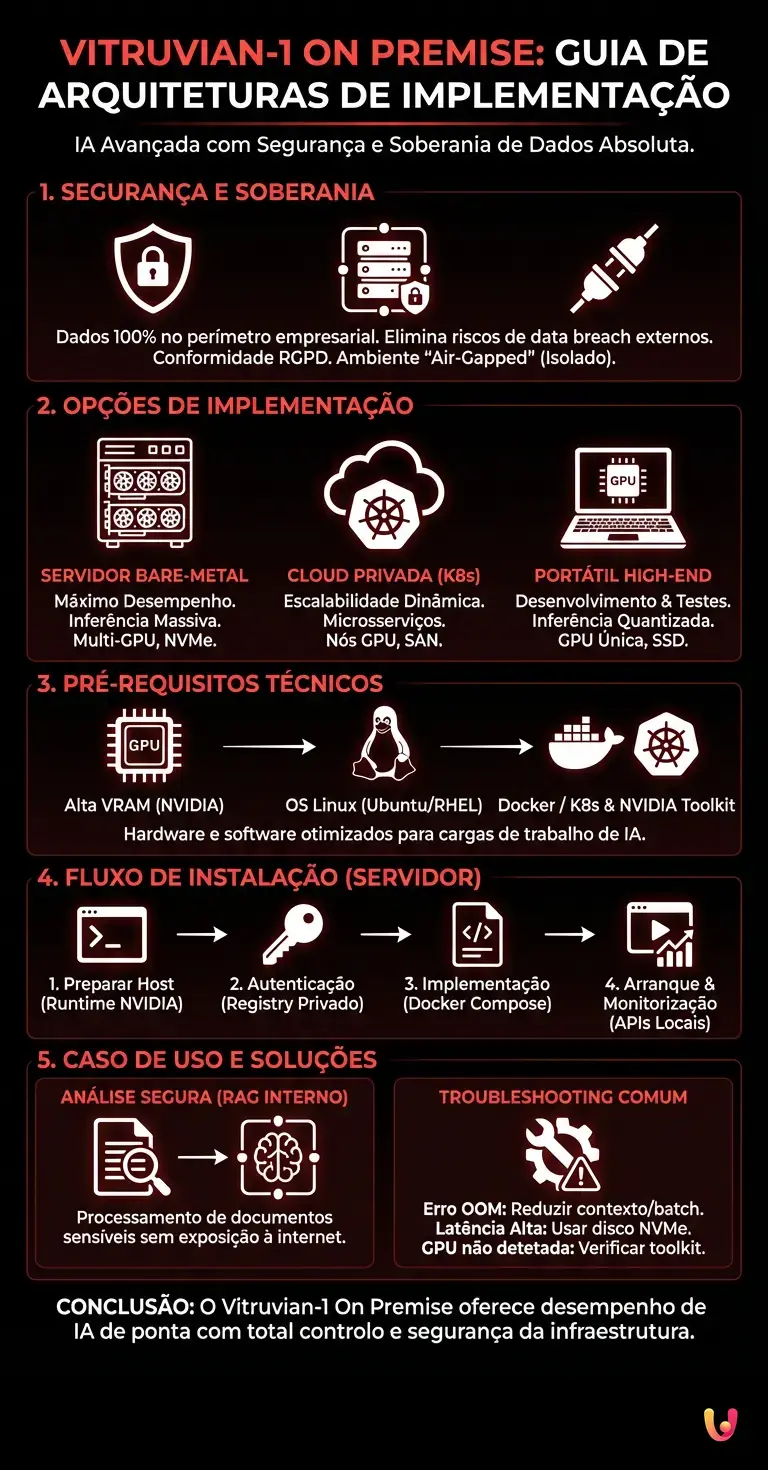 Vitruvian-1 On Premise: Guia de Arquiteturas de Implementação - Infográfico resumido