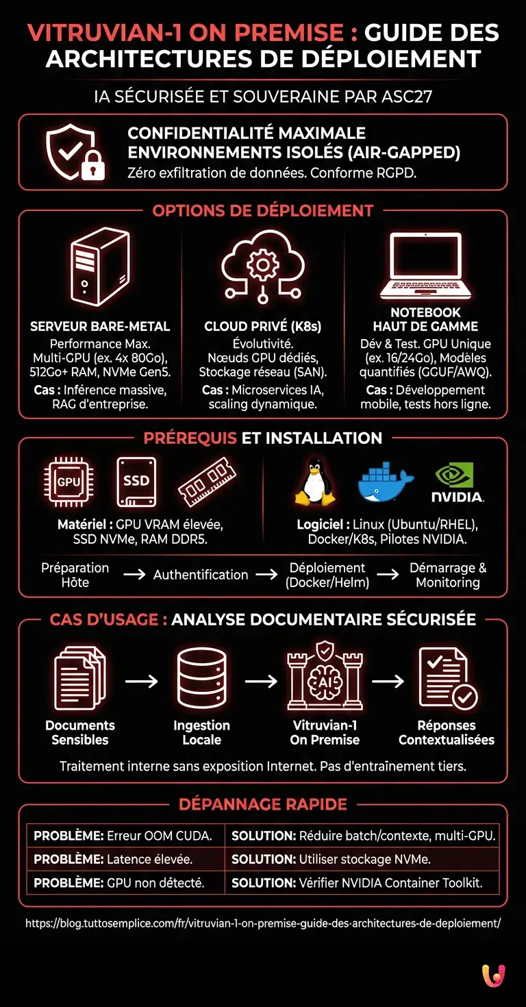 Vitruvian-1 On Premise : Guide des Architectures de D&eacute;ploiement - Infographie r&eacute;sumant