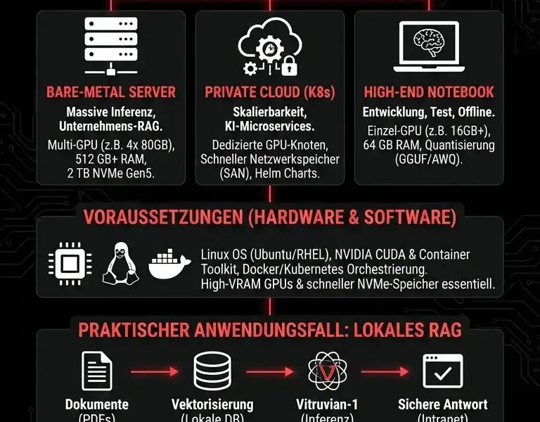Infografica: Vitruvian-1 On-Premise: Leitfaden zu Deployment-Architekturen