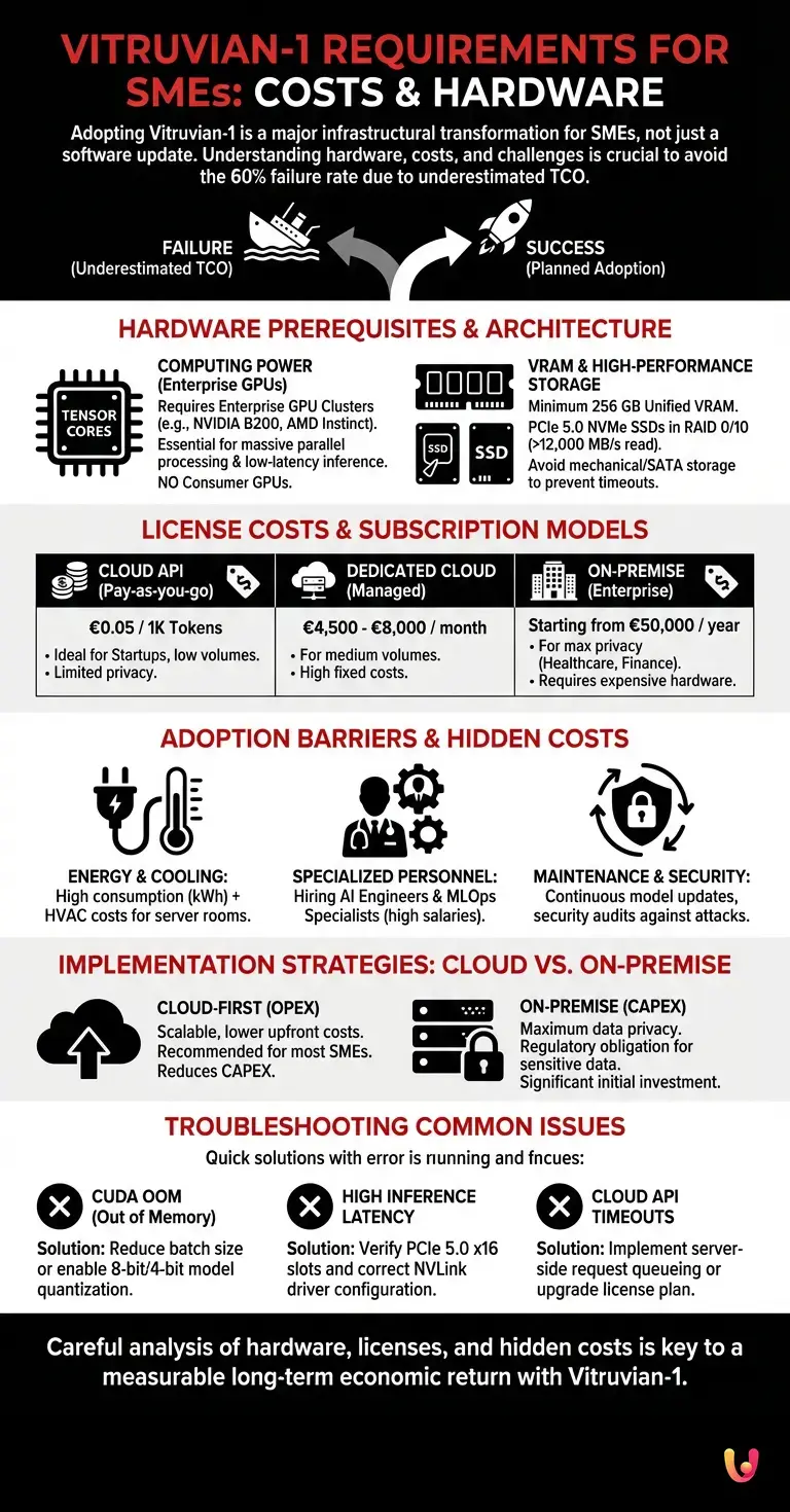 Vitruvian-1 Requirements for SMEs: Costs and Hardware - Summary Infographic