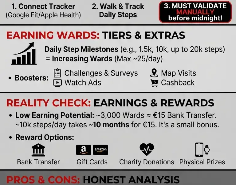 Infografica: WeWard: Get Paid to Walk? The Complete 2025 Review